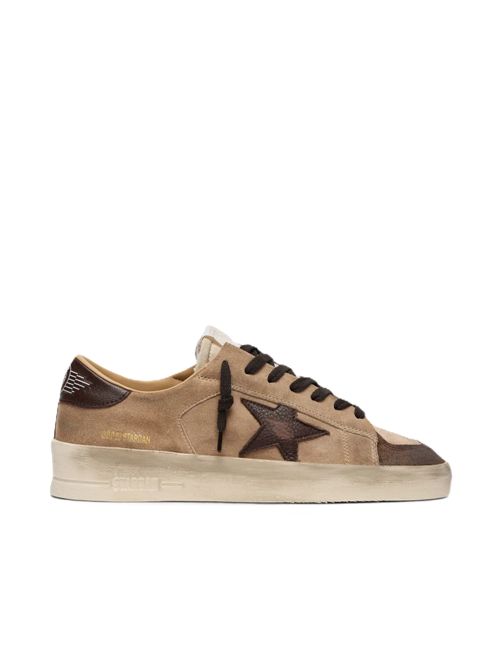 Sneakers Stardan in pelle scamosciata con dettaglio stella Golden Goose | GMF00128.F008514.81868BEIGE/BROWN/WHITE